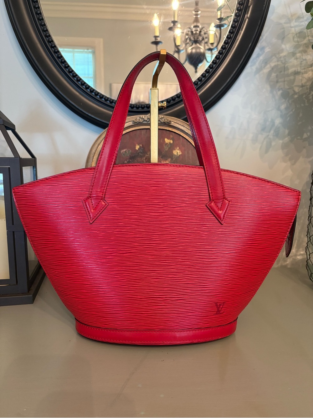 Stunning Vintage Louis Vuitton Saint Jacques PM in Castillan Red Epi Leather